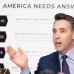 A government official speaking during a political hearing