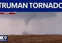 Reported tornado hits southern Minnesota town of Truman