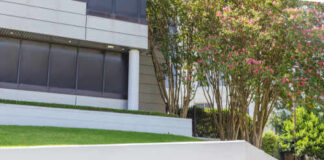 Exterior view of the Southern Poverty Law Center building with landscaping