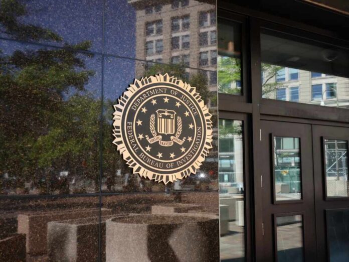 shutterstock_2154440515.jpg FBI seal displayed on the exterior of a government building