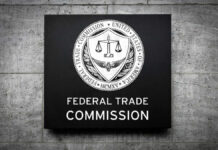 Sign displaying the Federal Trade Commission seal and name
