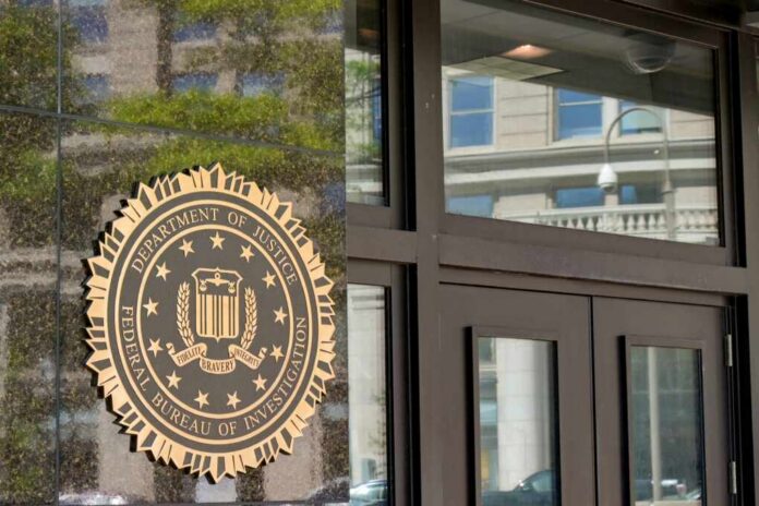 FBI seal displayed on the exterior of a government building