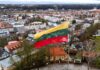 DIY Aircraft Triggers NATO Emergency! Lithuanian flag over a cityscape