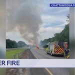 Highway Turns War Zone — Accountability Nowhere Trailer fire near Chattanooga sends fireworks shooting over I-75