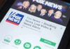 Fox Faces Familiar Election Dilemma Smartphone screen showing a news app page with install button