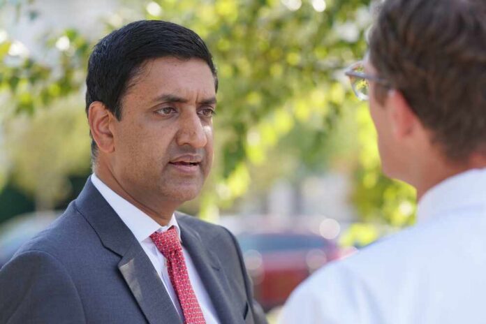 Two professionals engaged in a conversation outdoors