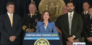 Hochul says Trump is defunding the police