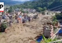Video shows the moment catastrophic floods hit Nepal after glacier collapse