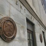 Treasury Gut-Punches Turkish Bank U.S. Treasury building exterior with bronze seal on stone wall