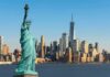 Statue of Liberty with Manhattan skyline