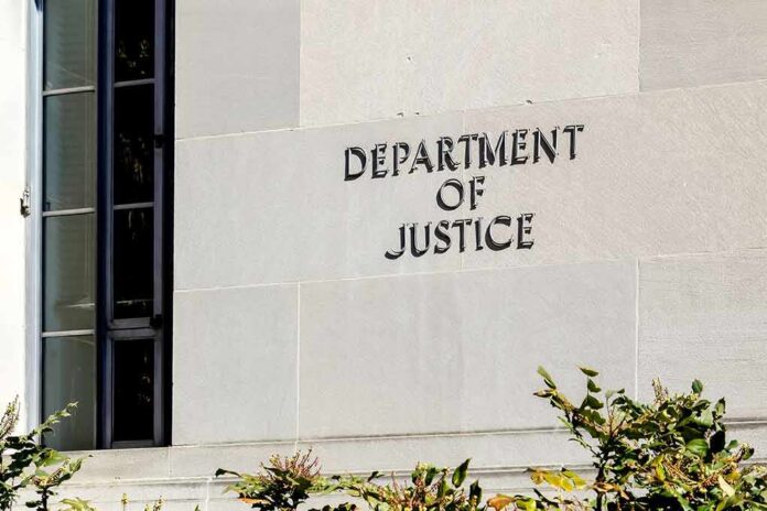 shutterstock_1664517481 Department of Justice building exterior wall