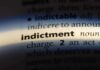 indictment highlighted in a dictionary entry